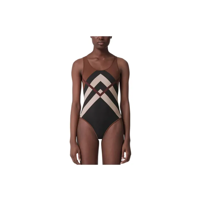 Burberry One Piece Swimsuits Women's Brown-1