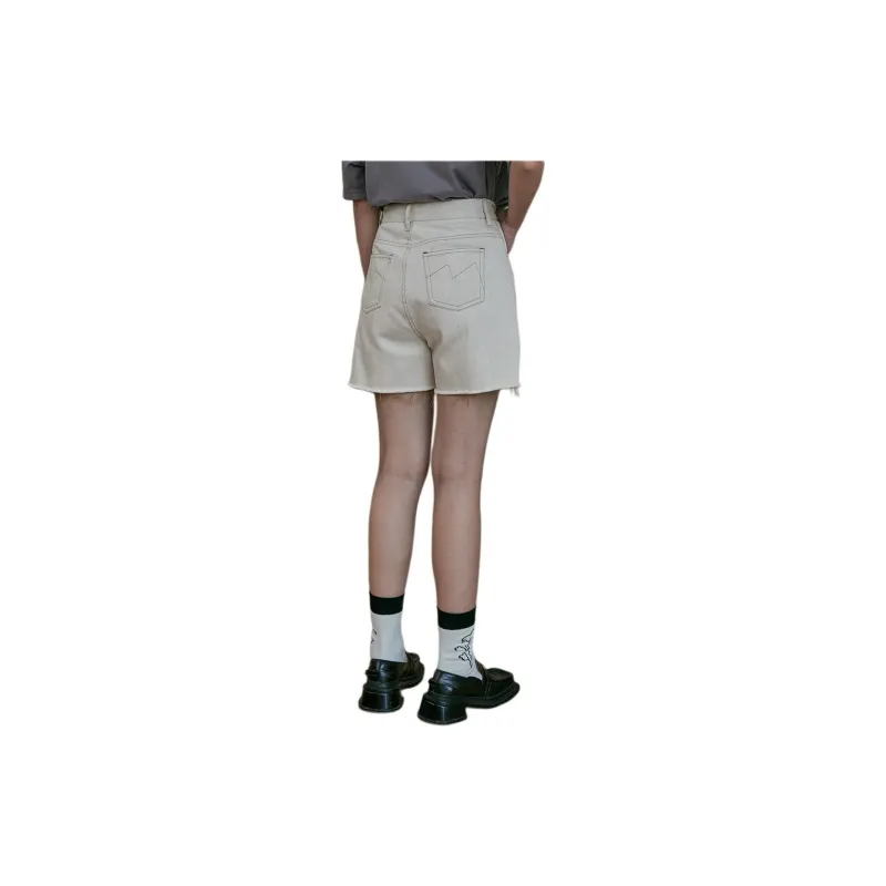 Omont Denim Shorts Women's Beige-1