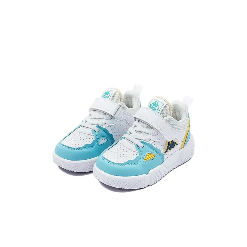 KAPPA KIDS Slip Resistant, Lightweight, And Breathable Kids Lifestyle Shoes White Blue Kids'-1