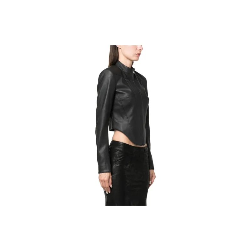 Misbhv Corset Faux leather Biker Jacket-3