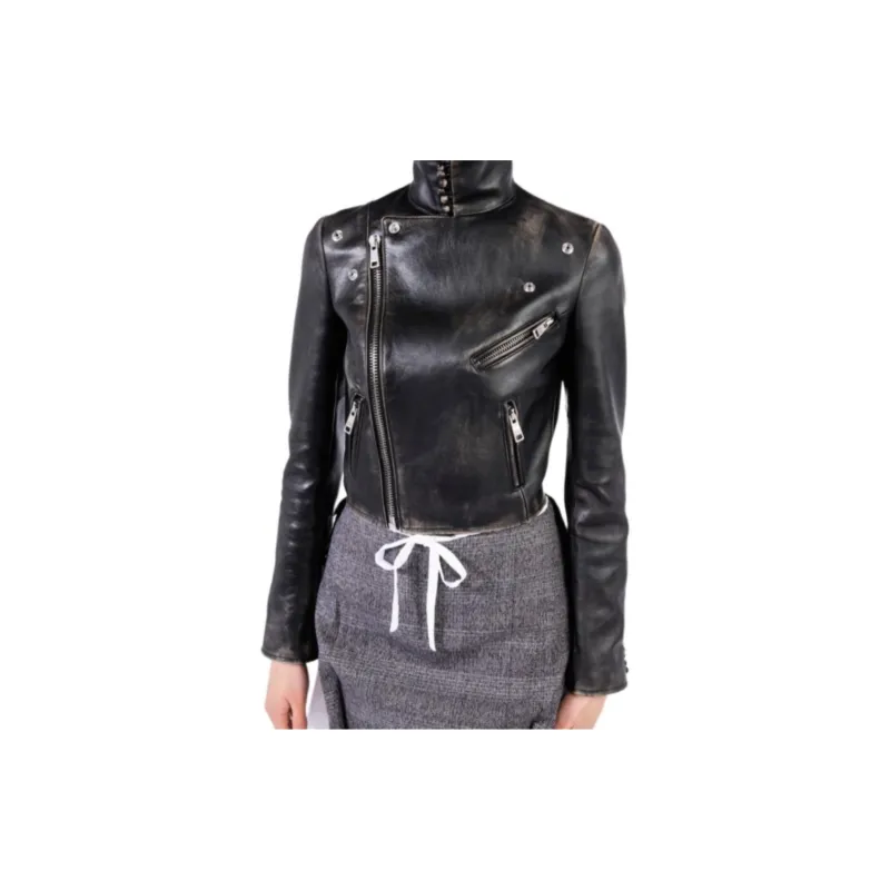 PRADA Leather Biker Jacket-1