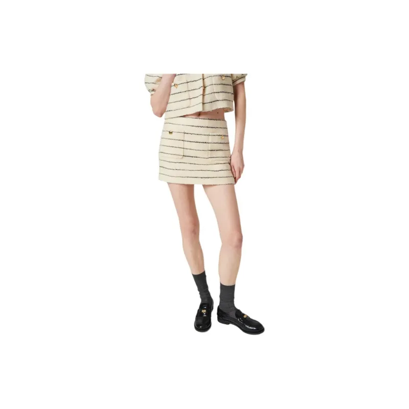 MIU MIU Striped Knit Mini Skirt-3