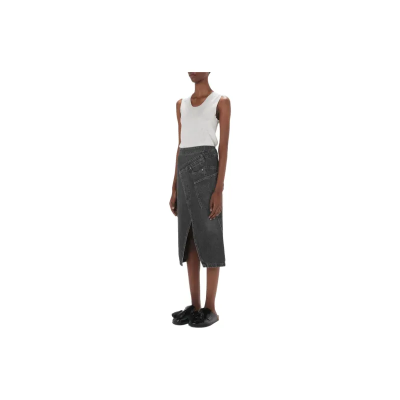 JW Anderson Twisted Denim Midi Skirt-3