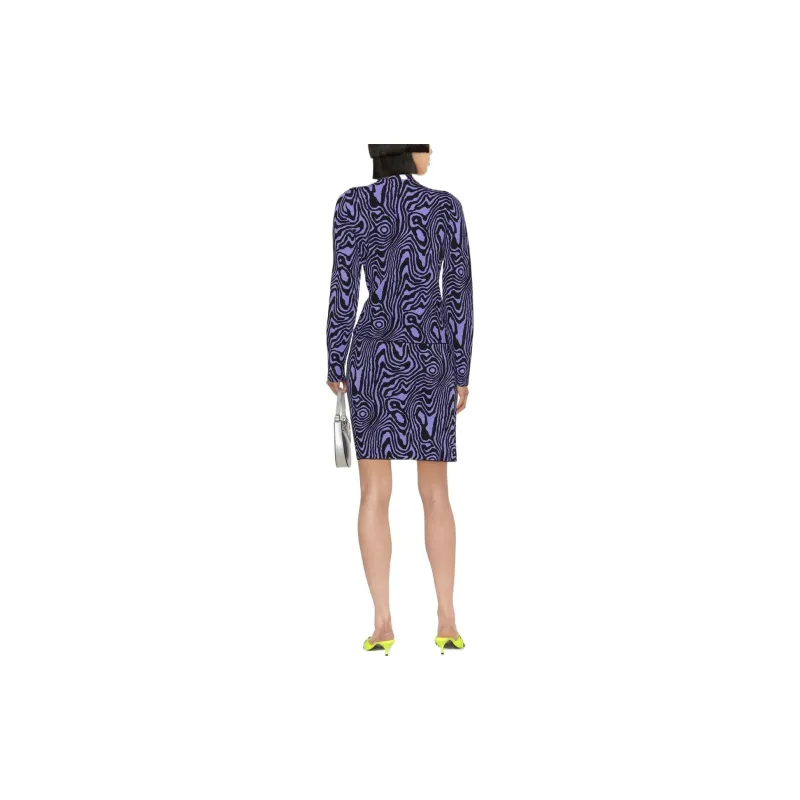 MOSCHINO Graphic pattern Knitted Mini Skirt-2
