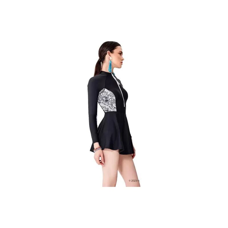 BALNEAIRE Pony Berry Co branded Model One Piece Swimsuits Women's Trendy Black-3