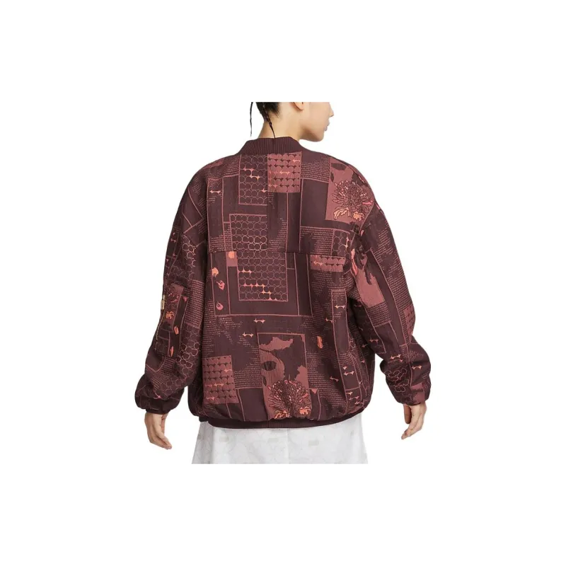 Nike Naomi Osaka Jackets Coats Women's Burgundy-1