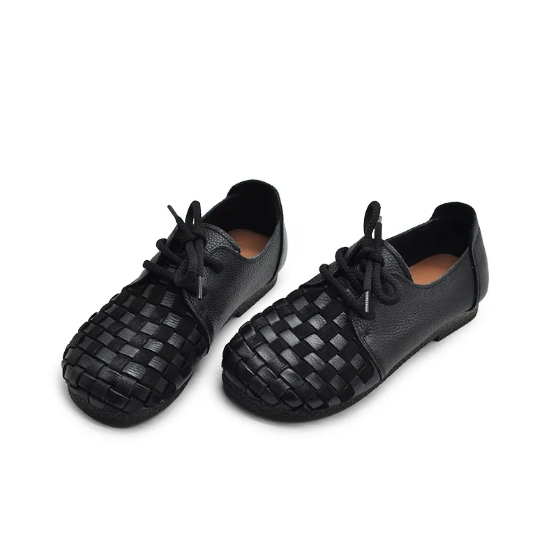 ARTMU Casual Single Shoes Flat Women's Black-3