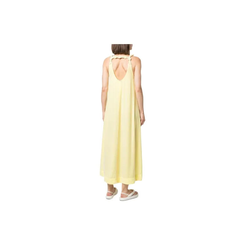 GANNI Sleeveless Dresses Women's Yellow-3