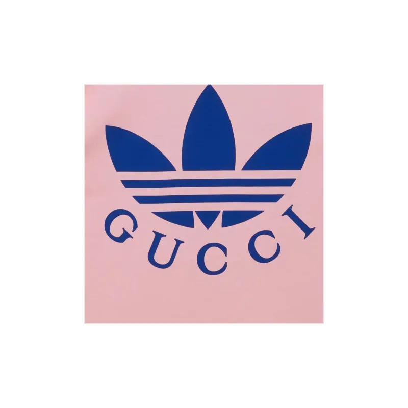 GUCCI X Adidas Cotton Jersey T Shirt Pink/Red-6