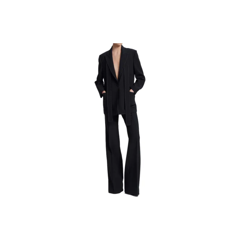 ELIE SAAB Topstitch Blazer-1