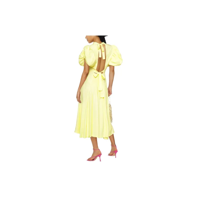 Rotate Short-Sleeved Dresses Women's Yellow-3