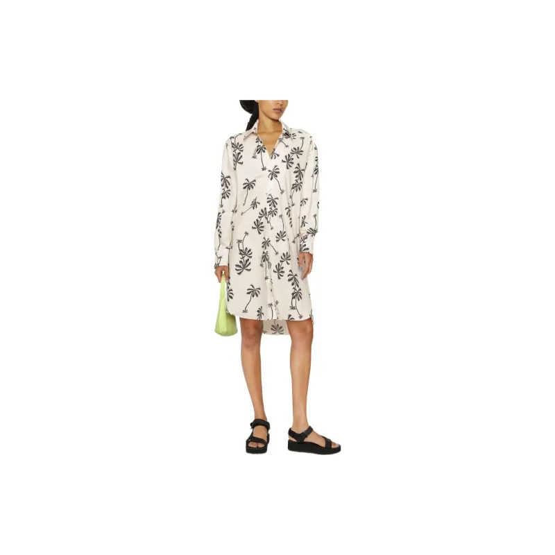 PALM ANGELS Graphic print Cotton Shirt Dress-2