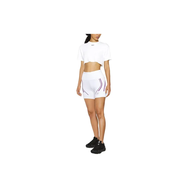 Adidas Casual Shorts Women's White-6