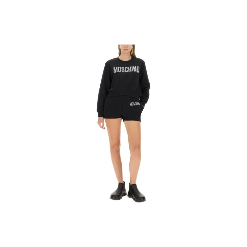 MOSCHINO Logo Embellished Shorts-3
