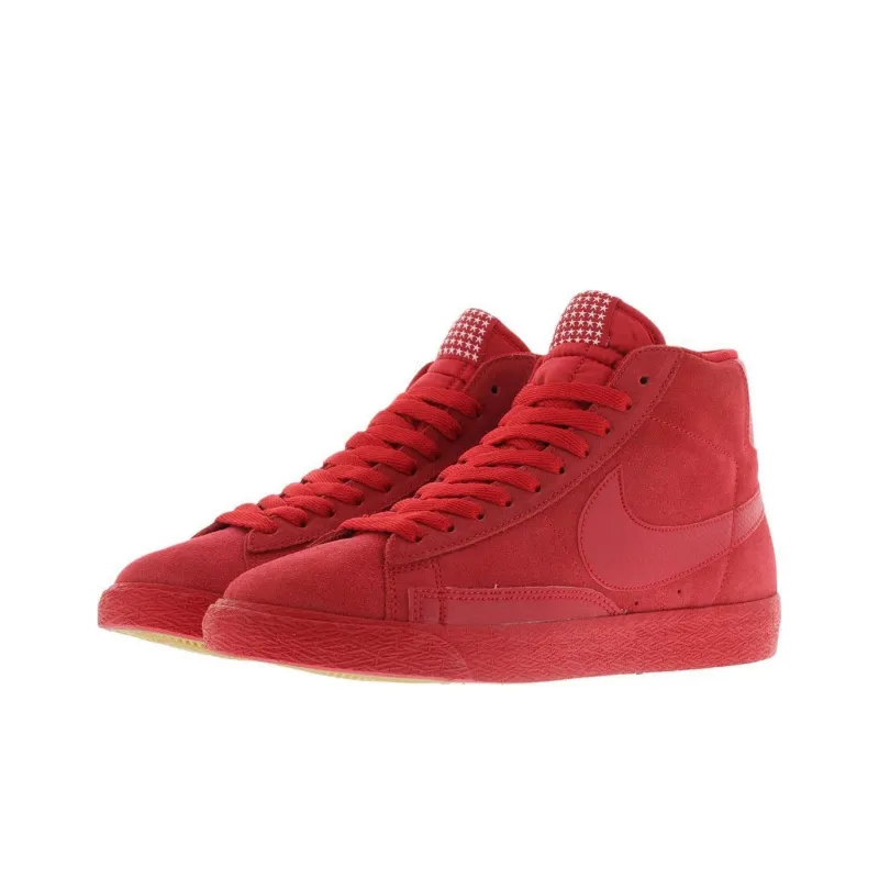 Nike Blazer Mid Anti-Slip Wear-Resistant Mid-Top Skateboard Shoes Unisex Red-1