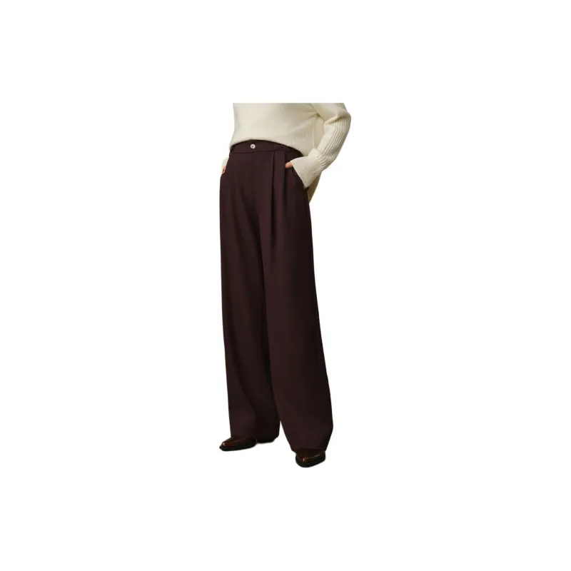 JZ. ANNAKRO Casual Pants Women's Burgundy-3