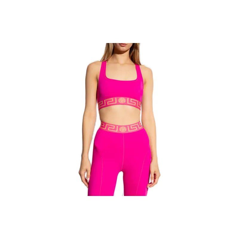 VERSACE Greca Border Sports Bra 'Fuchsia'-2