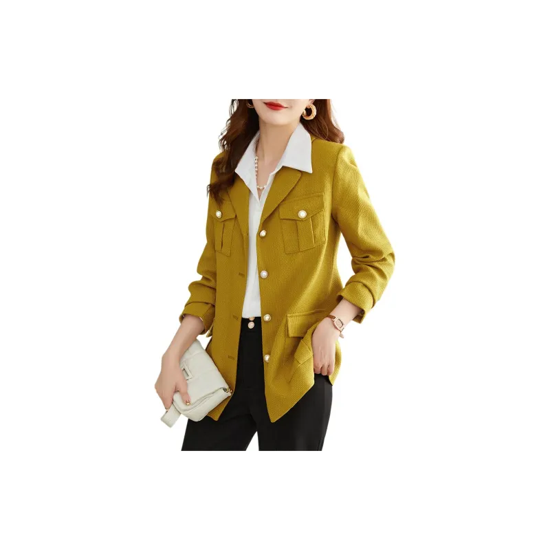 TERRE BLEUE Business Suit Women's Yellow-4