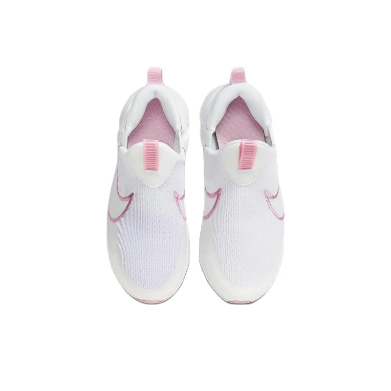 Nike Flex Plus Abrasion Resistant Breathable Support Low Top Kids' Running Shoes White Pink Unisex-5