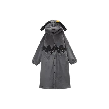 YSO x SHINUBI LIANMINGKUAN Pajama Robe Men's Dark Gray