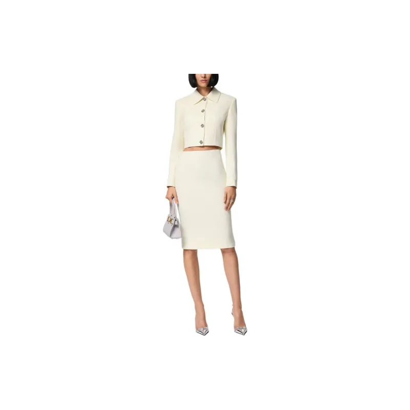 VERSACE Silk-blend Pencil Skirt-1