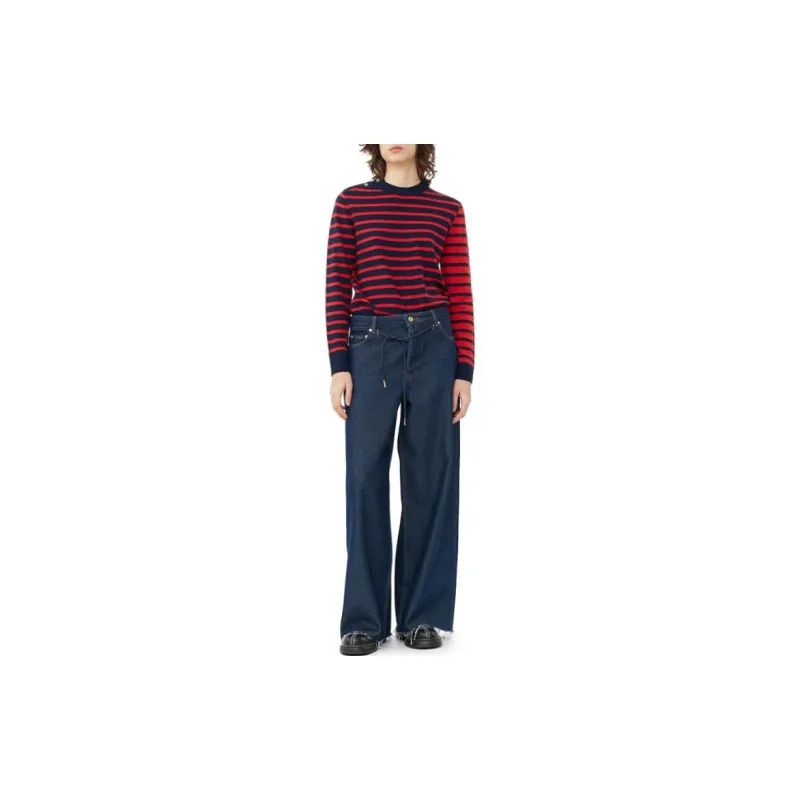 GANNI FW23 Knitwear Women's Pomegranate Juice Red-1