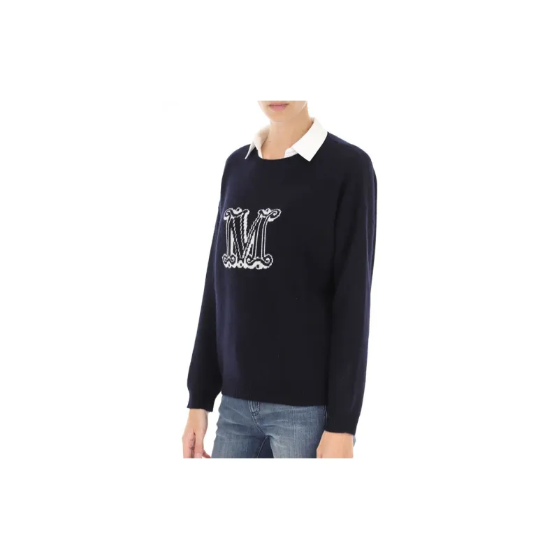 MaxMara Slim Fit Sweater Women's Dark Blue-4