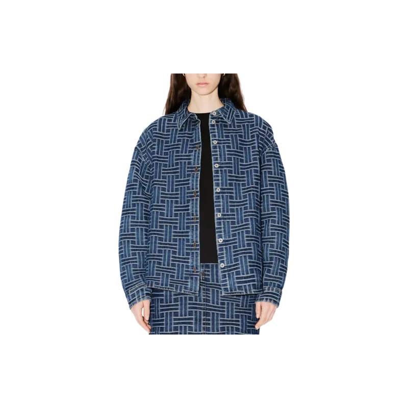 KENZO Weave Denim Loose Shirt-3