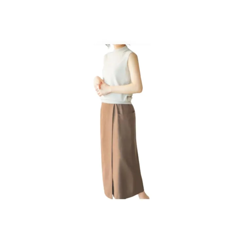 Beams Casual Long Skirts Women's Brown-4