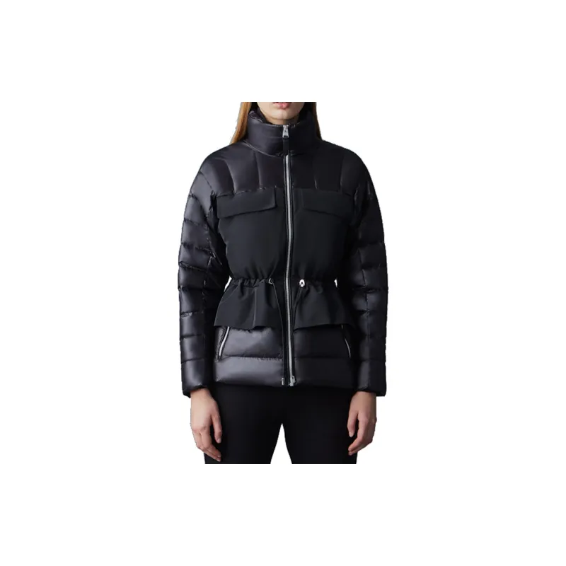 MACKAGE FW22 Solid Color Stand Collar Down Jacket Women's Black-1
