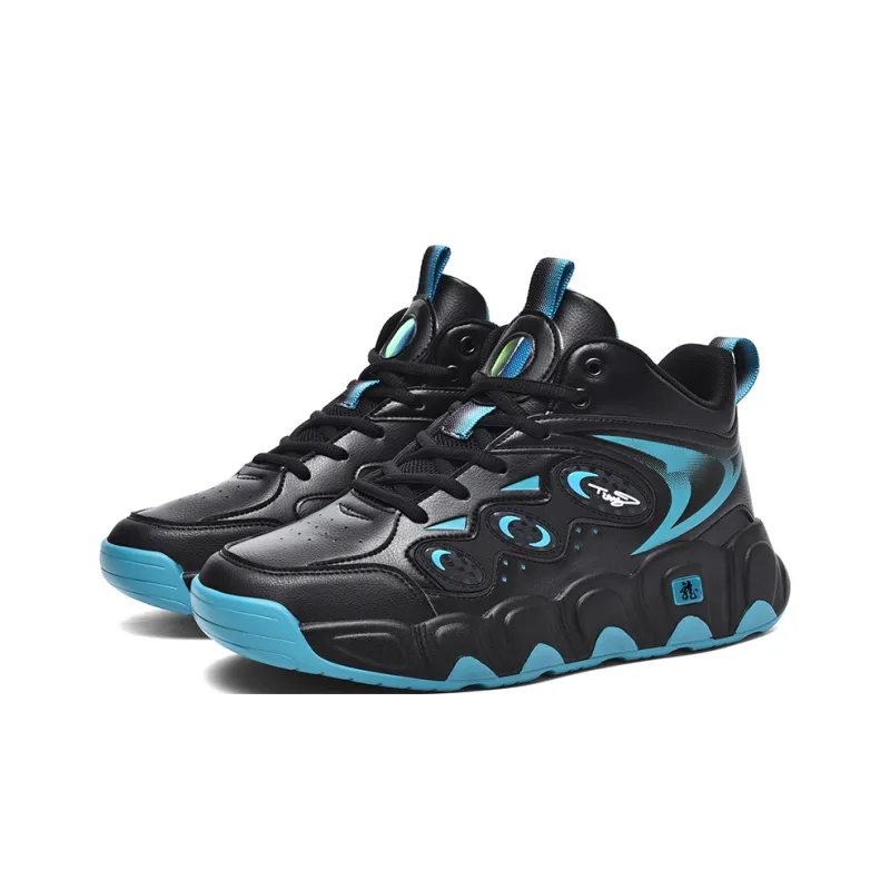 MUSHILANDI Height Increasing Thermal Mid Top Basketball Shoes Men's Black-2