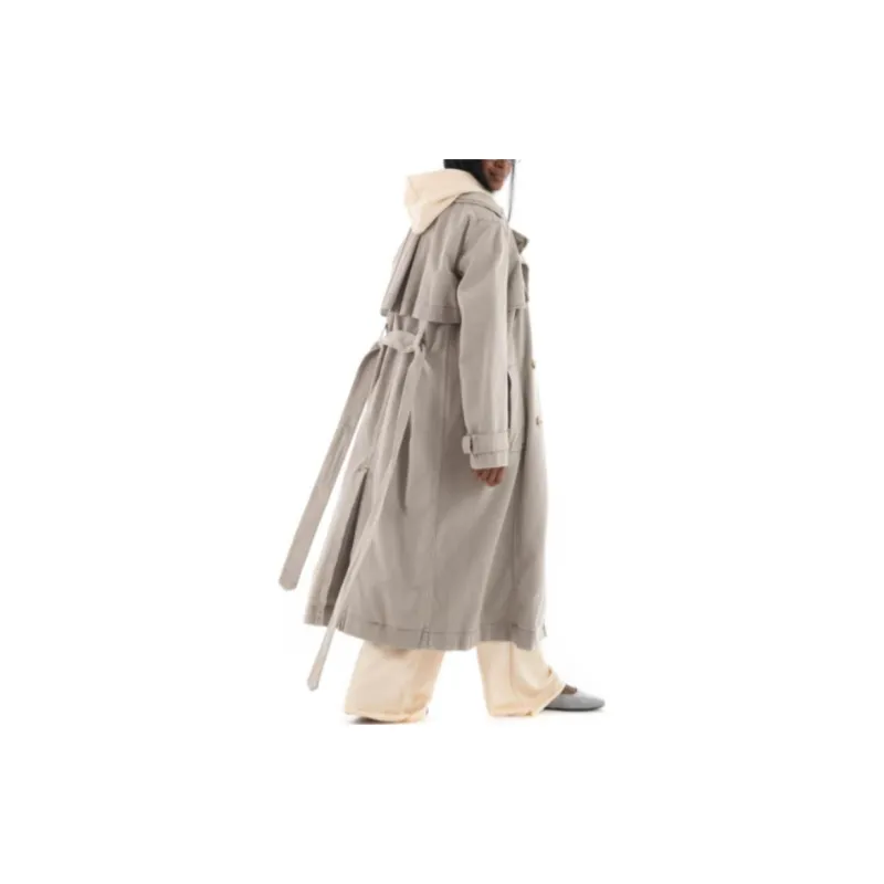 HUGO BOSS Trench Coat Women's Light Gray-7
