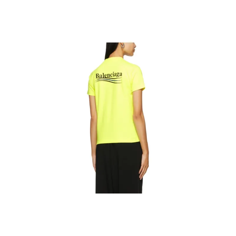 Balenciaga T Shirt Women's Yellow Regular Fit-3