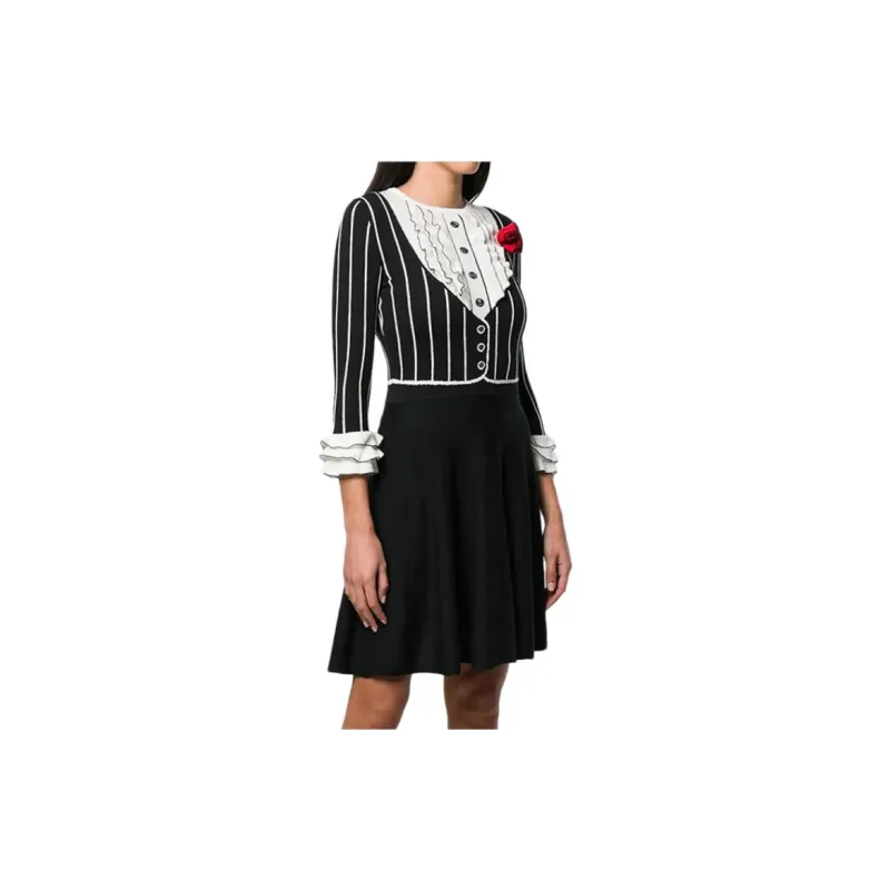 MOSCHINO Long Sleeved Dresses Women's Black-2