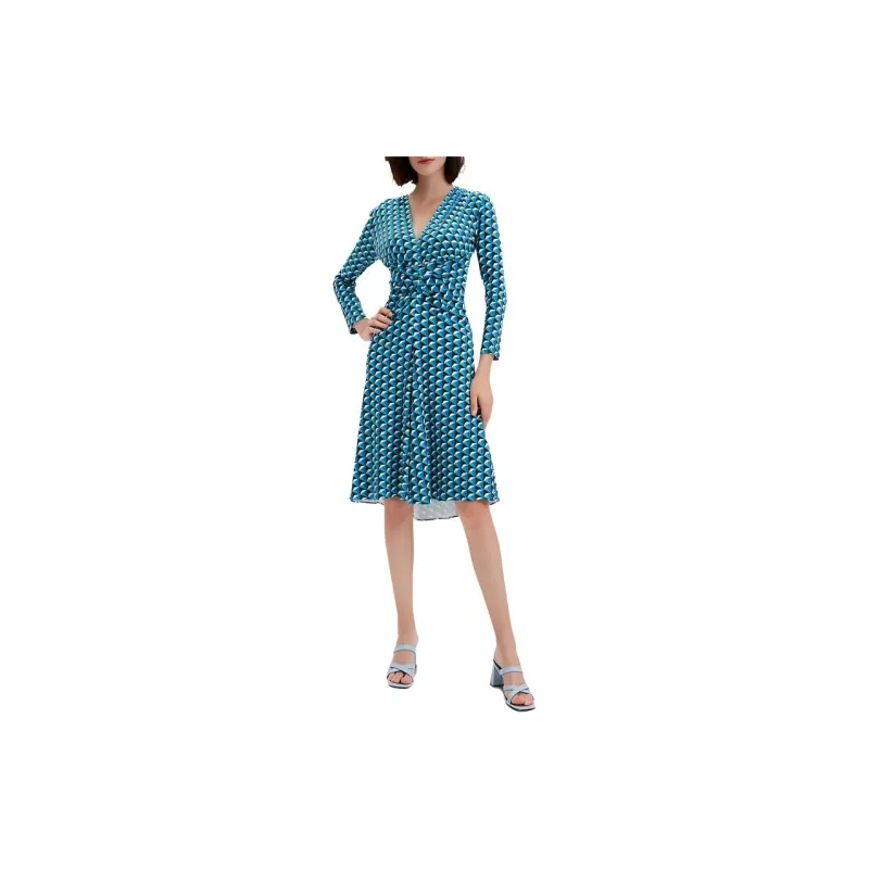 DVF Diane Von Furstenberg Jerry Geometric print Flared Dress-2