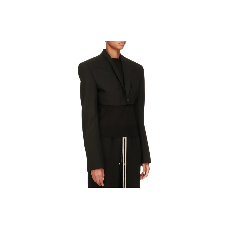 RICK OWENS Micro Tatlin Cropped Blazer-3