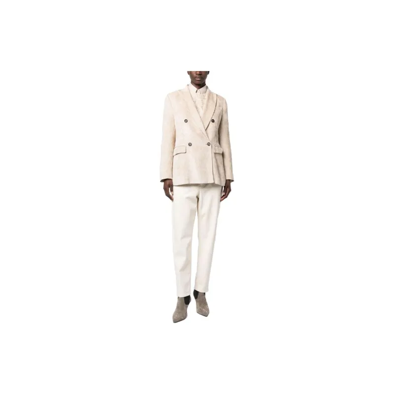 Brunello Cucinelli Double Breasted Long Sleeved Blazer-1