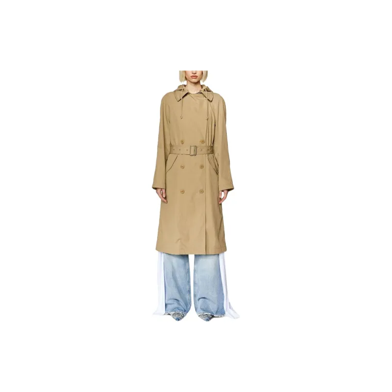 DIESEL Trench Coats Women's Khaki-1