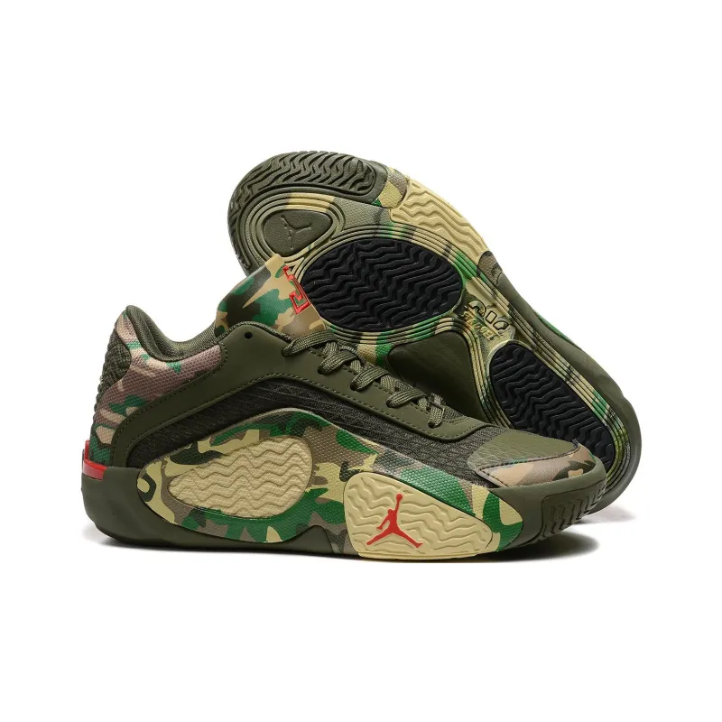 Jordan Tatum 2 Aerial Powers's PE Anti-Slip Wear-Resistant Low-Top Basketball Shoes Men's Green-5