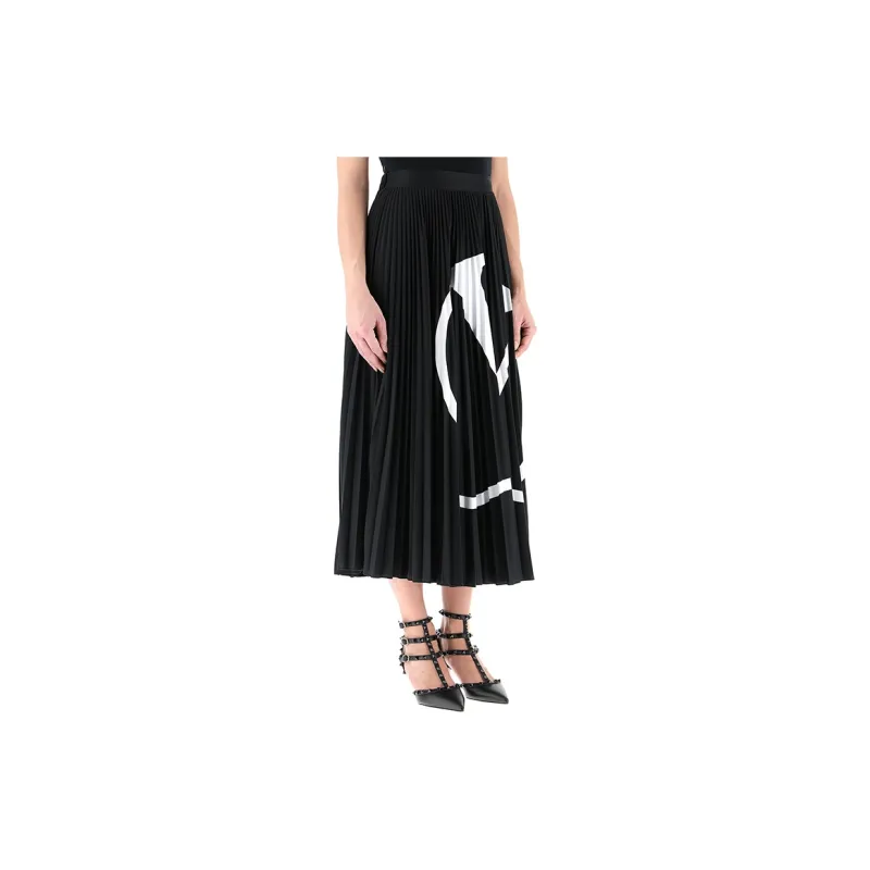 Valentino Casual Long Skirts Women's Black-2