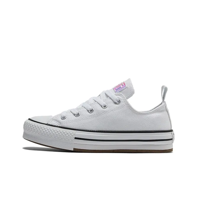 Converse Chuck Taylor All Star Eva Lift Anti Slip Wear Resistant Low Top Kids Canvas Shoes White Teenagers-0
