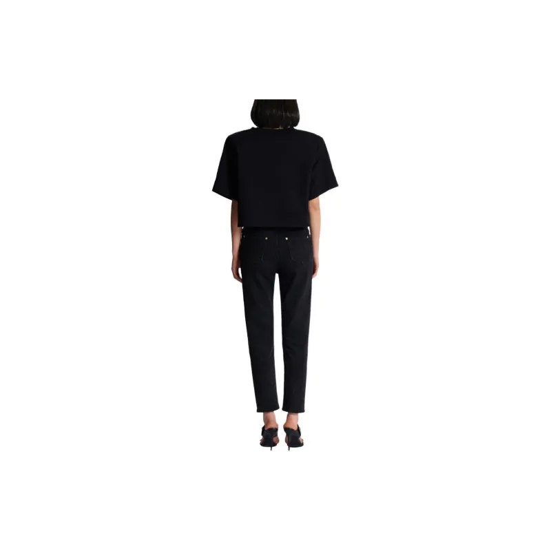 BALMAIN Button detail Cropped Sweatshirt-3