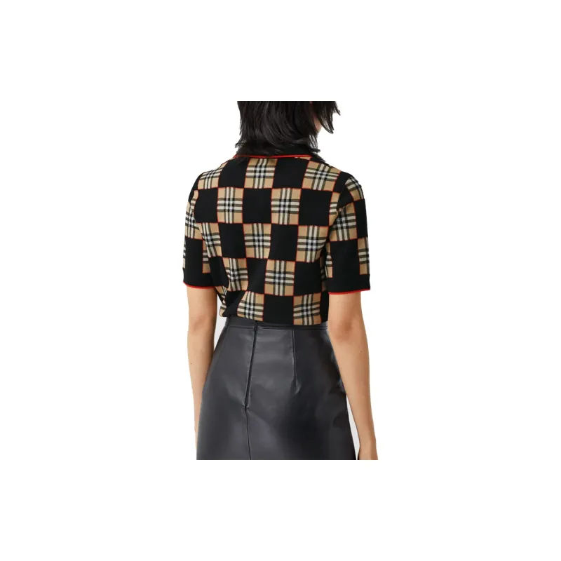 Burberry Polo Shirt Women's Black-4