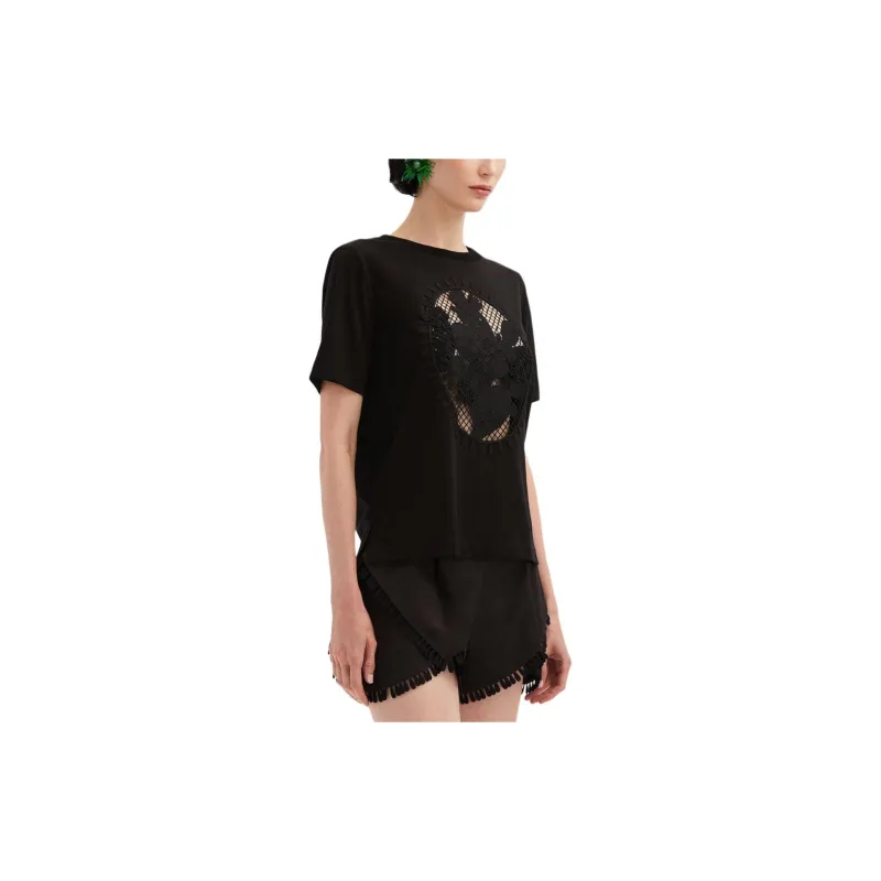 OSCAR DE LA RENTA Broderie-anglaise Eyelet-detail Blouse-3