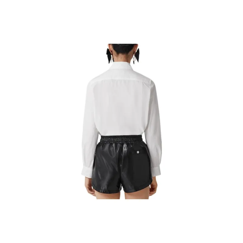 Burberry Logo Patch Shirt White-3