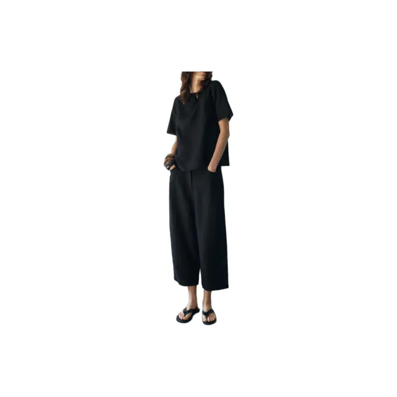 ZARA ZW Series T-Shirt Women's Black-2