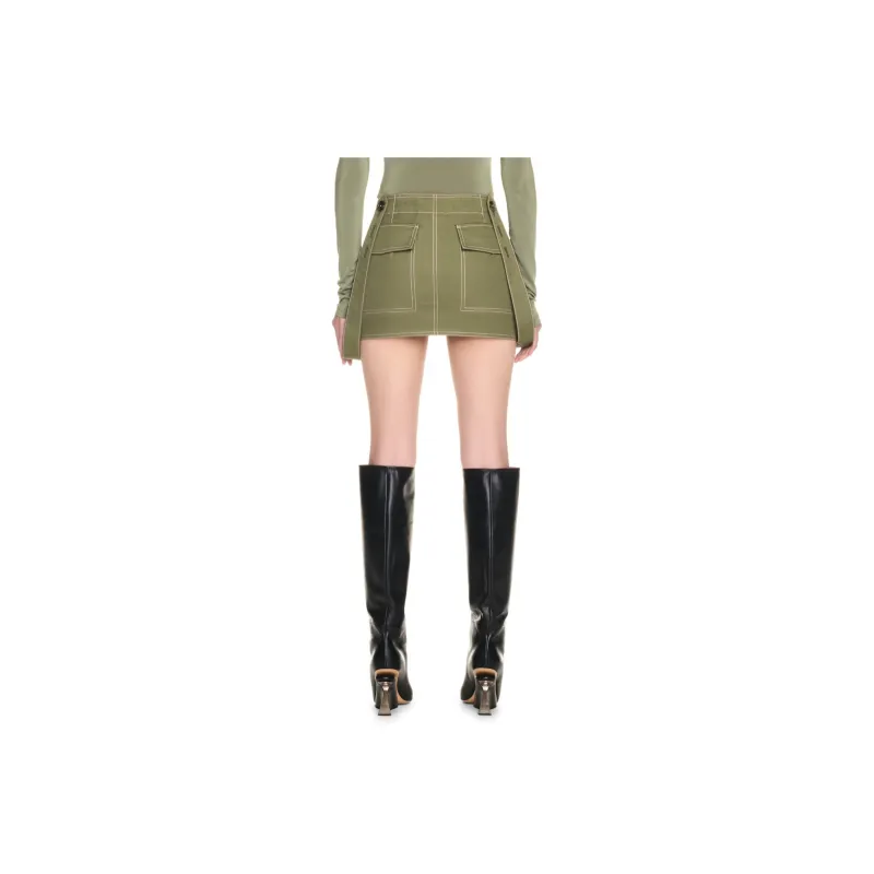 OFF WHITE Logo embroidered Mini Skirt-1