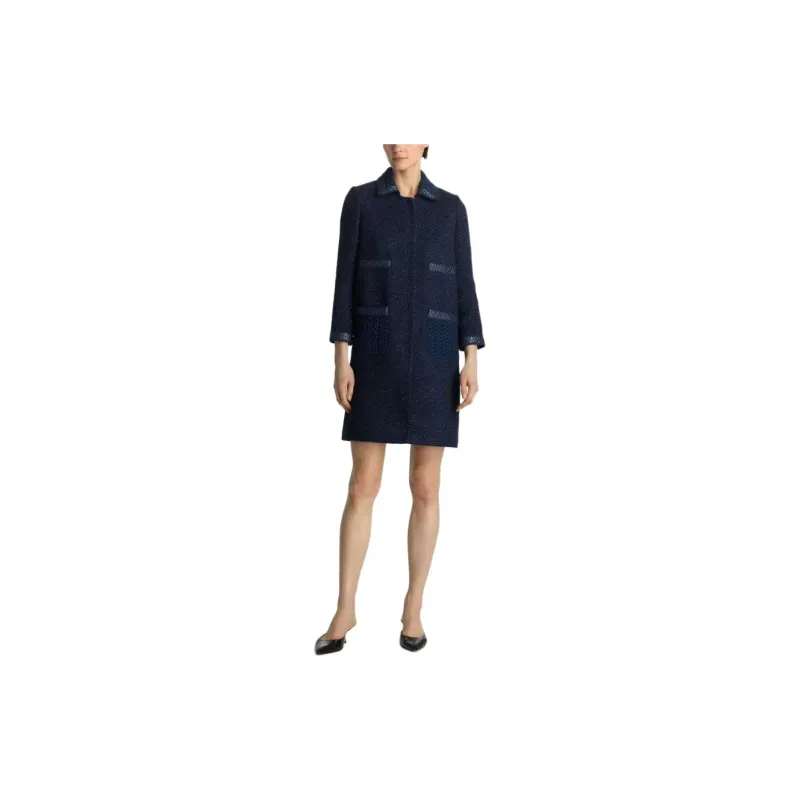 St. John Single-breasted Tweed Coat-1