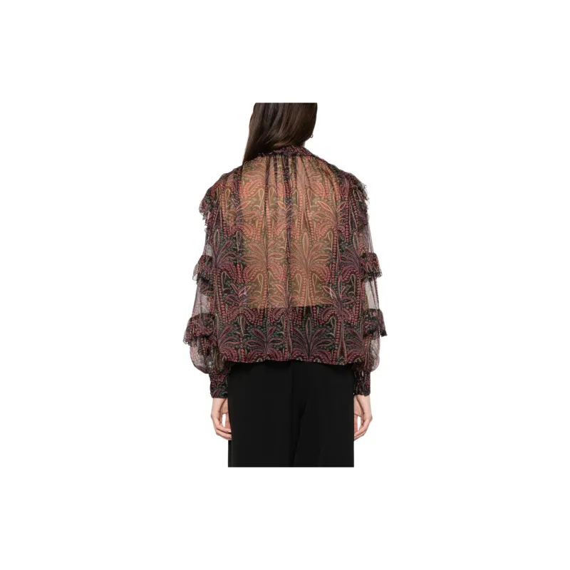 ETRO Semi Sheer Ruffled Blouse-2