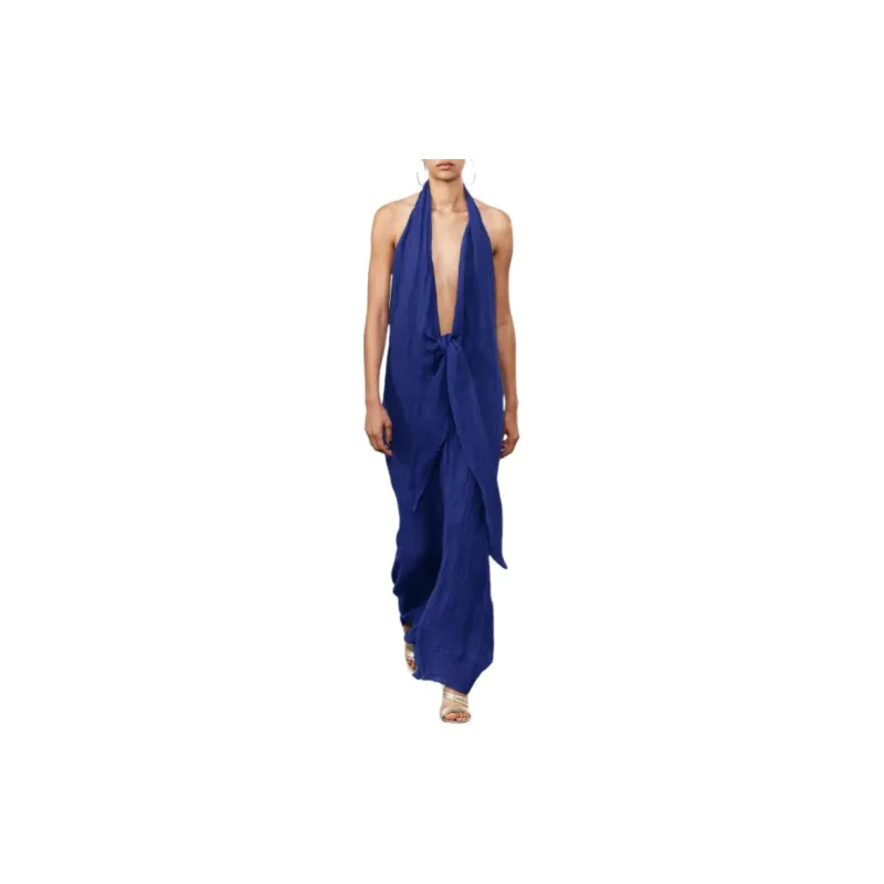 ZARA ZW Series Sleeveless Dress Women's Blue-2